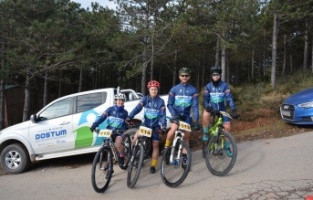 Belediyespor bisiklet takımı dört dörtlük