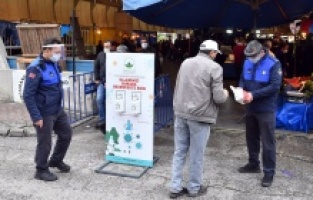 Zabıtanın ‘Sosyal Mesafe’ Hassasiyeti